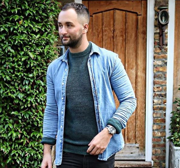 Jacksjournal blogger : homme barbu portant une chemise en jean