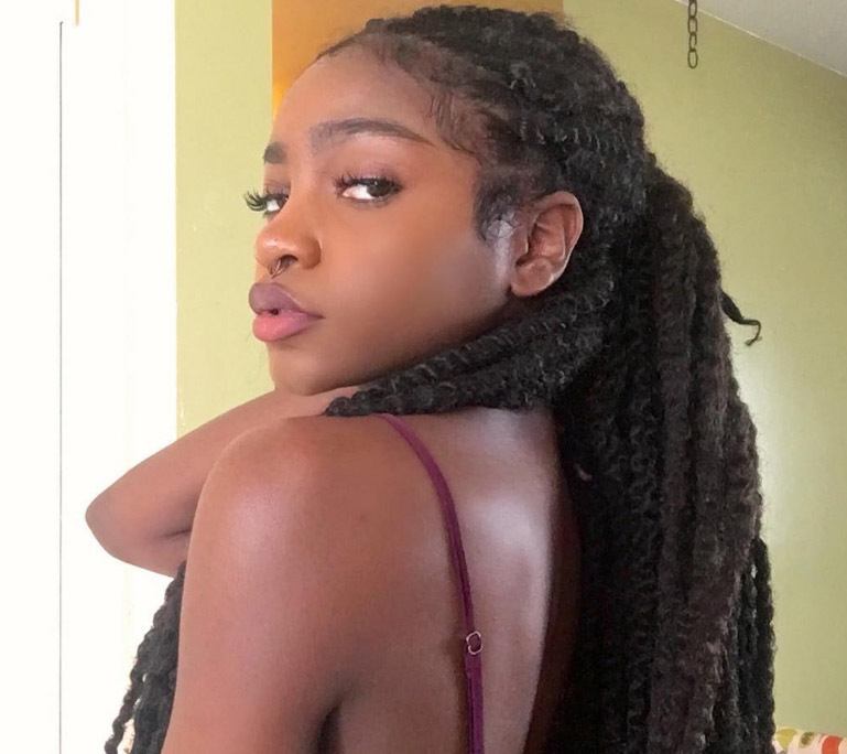 image of infulener viyletsol with a high marley twist ponytail hairstyle
