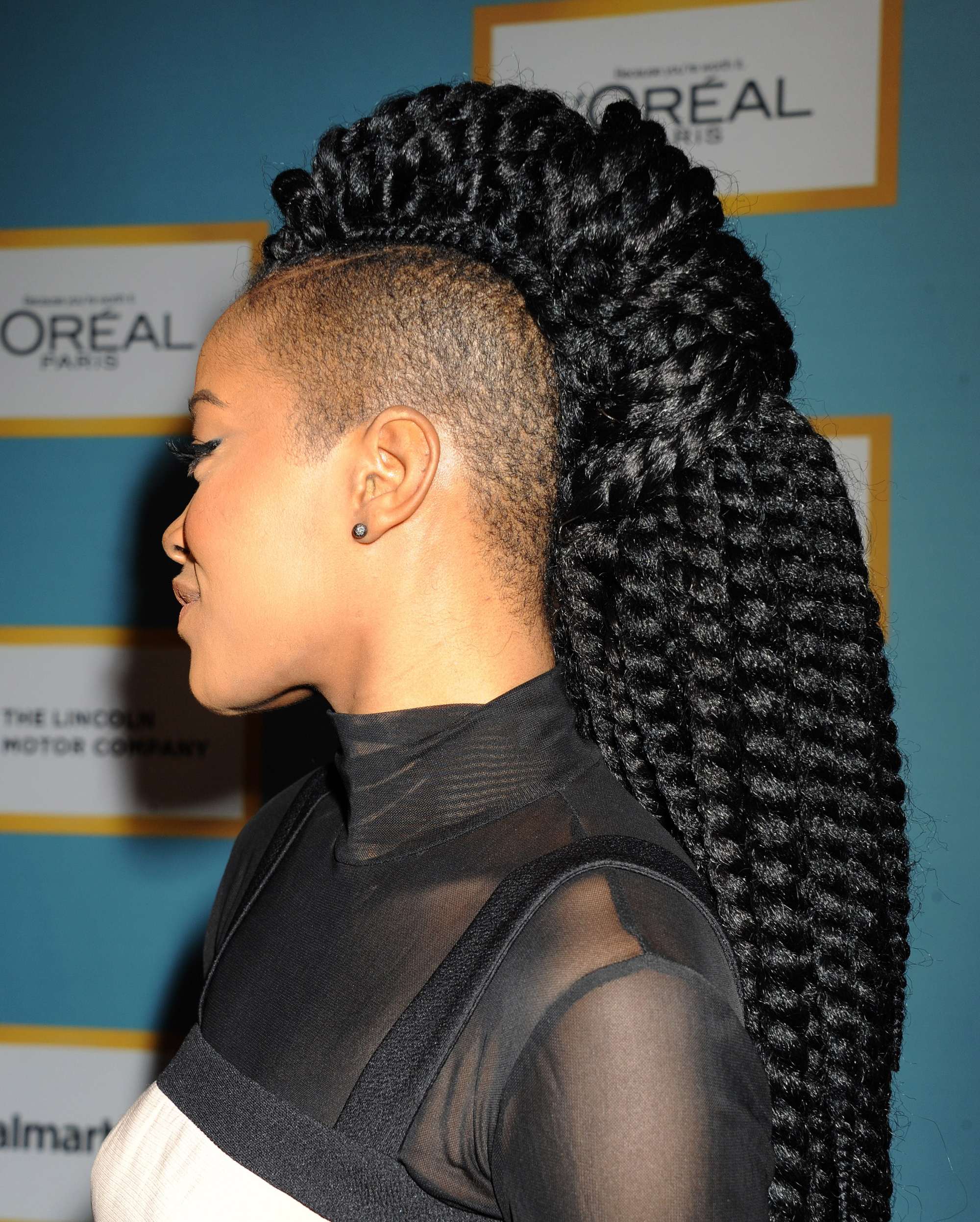 Keke Palmer's mohawk style is one of our favourite marley braid hair ideas
