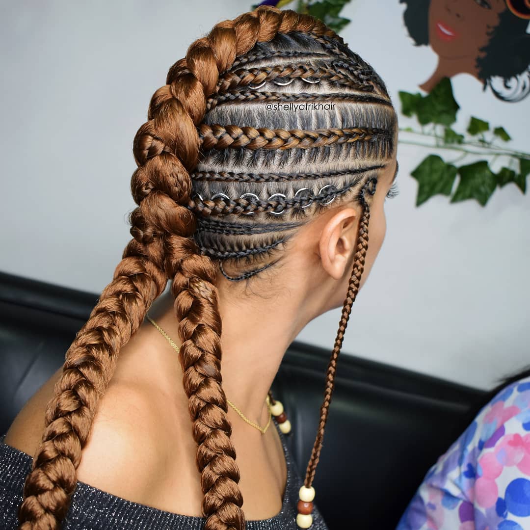 Femme aux cornouillers à la mohicaine