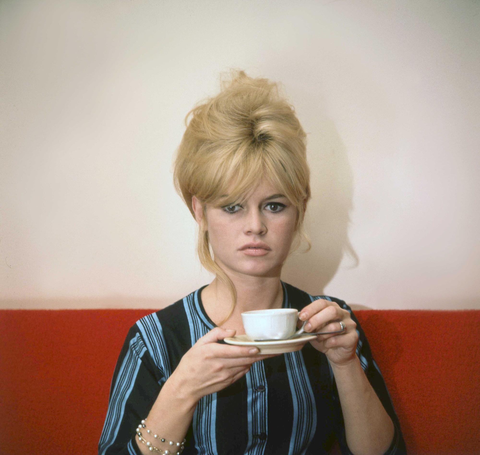 l'actrice française brigitte bardot avec ses cheveux en haristyle