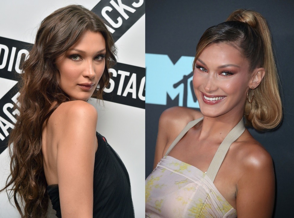 Bella Hadid avant et après de la brune à la blonde 