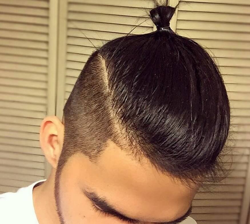 homme sous-coupé chignon d'homme