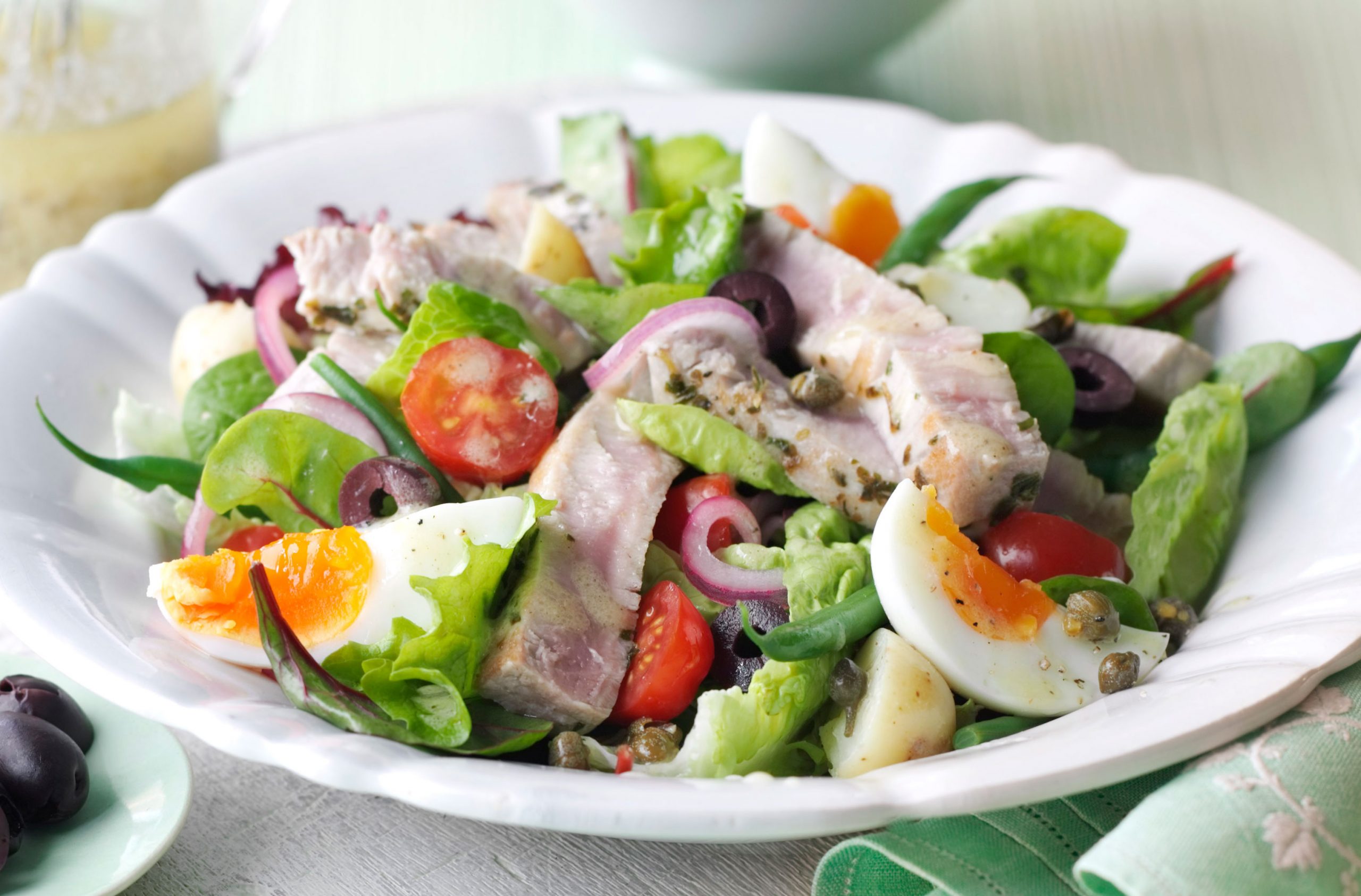 Salade d'oeufs pochés à la niçoise