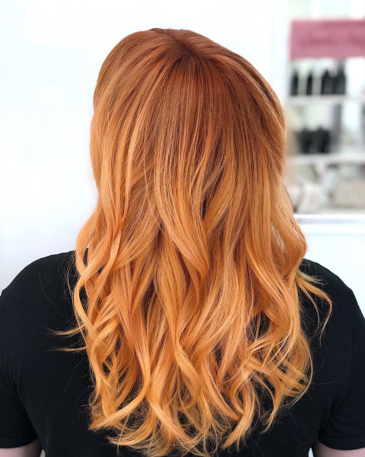 brun cendré clair sur cheveux orange