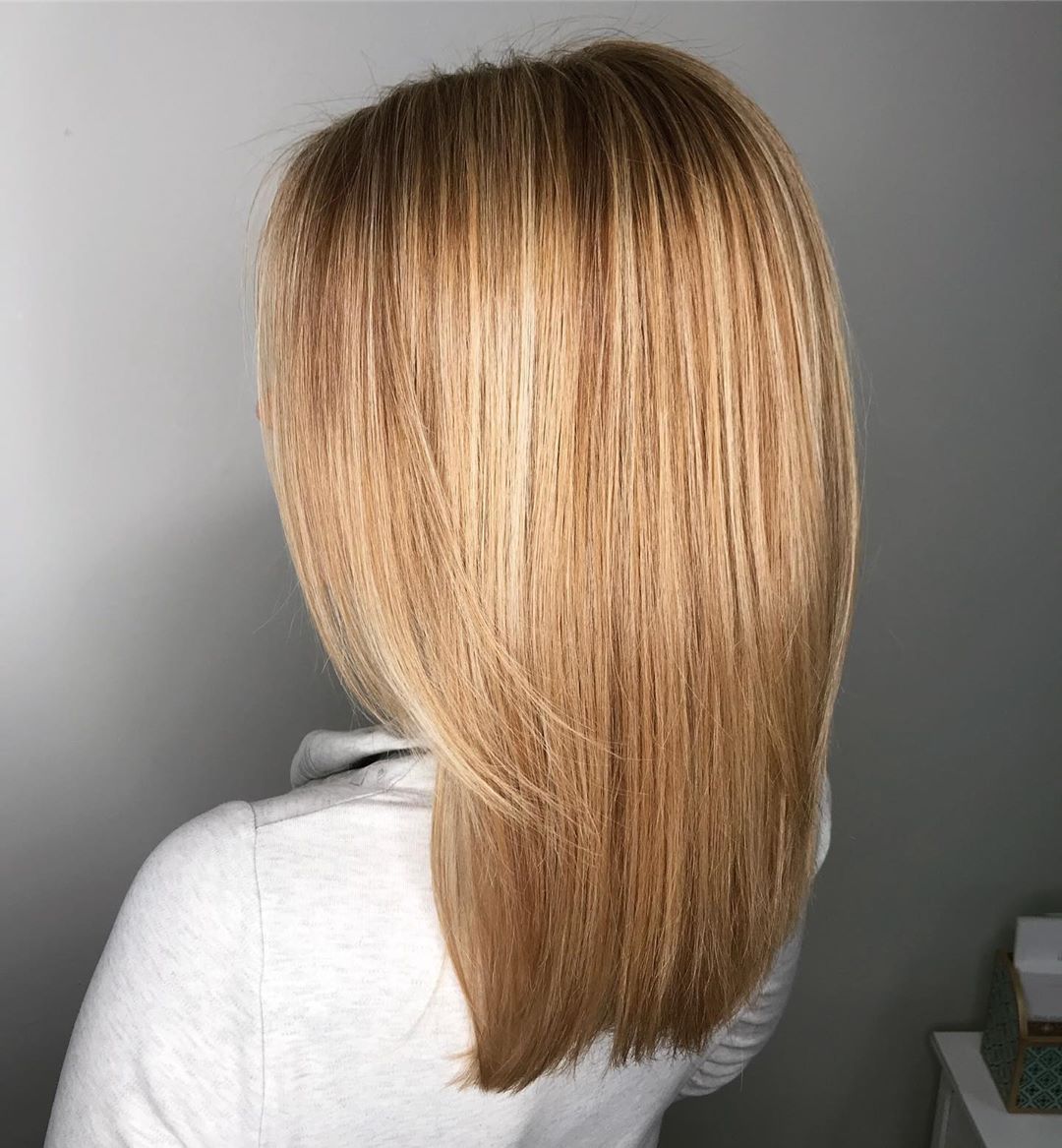 Brun doré clair sur cheveux décolorés