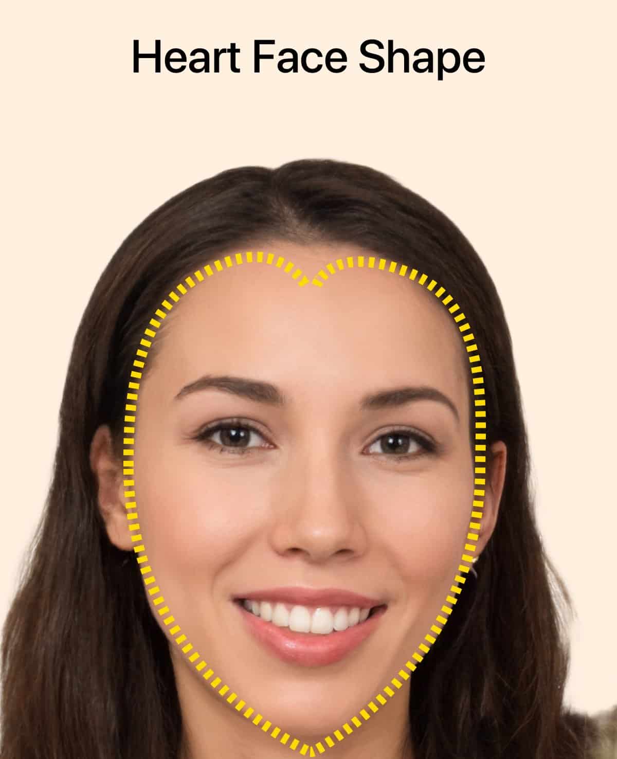 Forme de visage en cœur