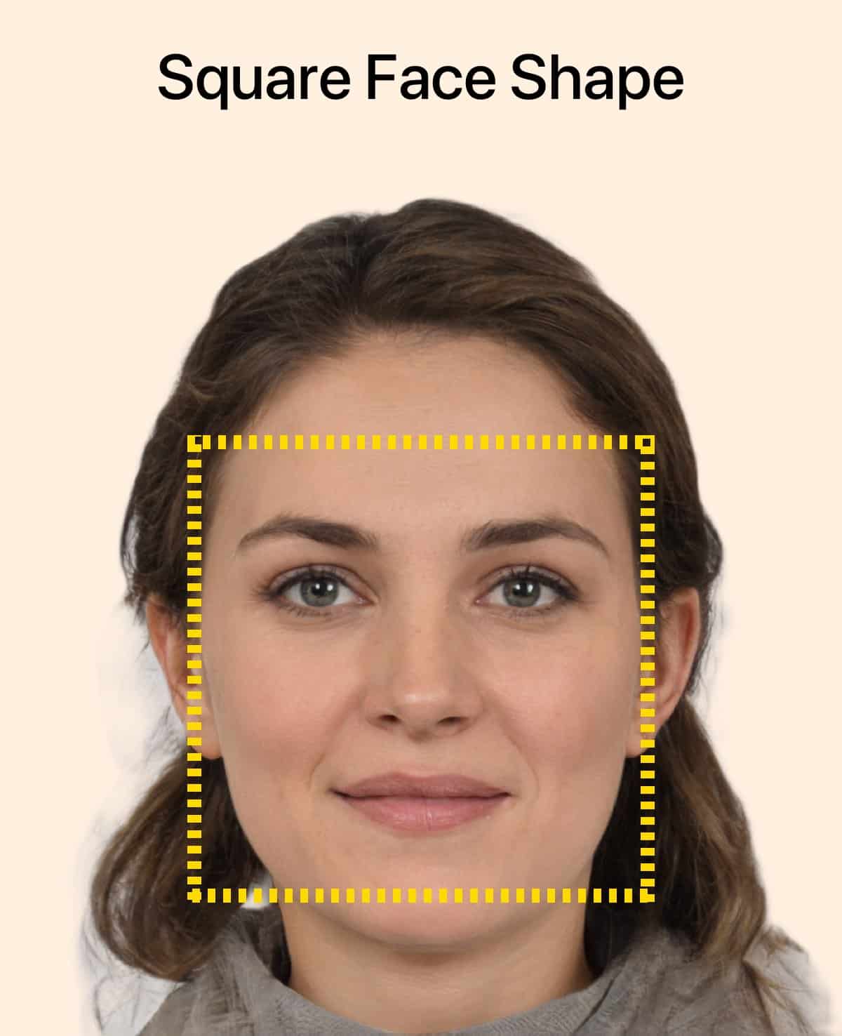 La forme carrée du visage