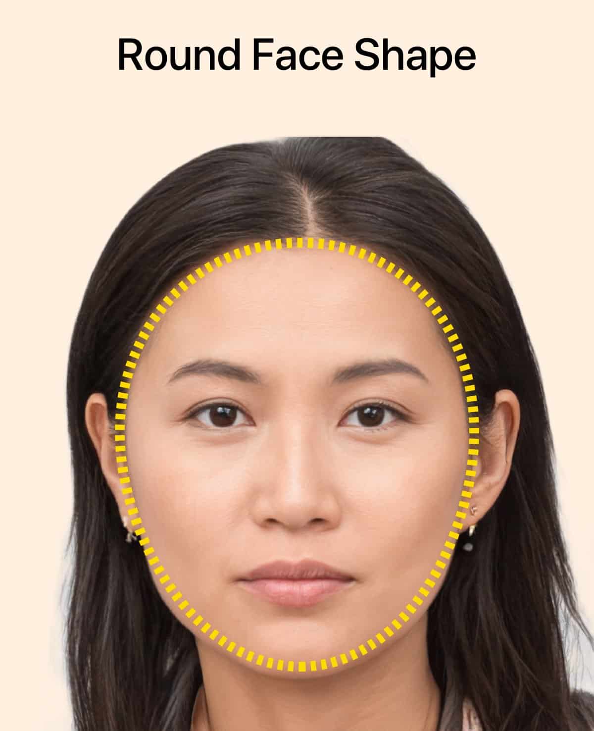 La forme du visage rond