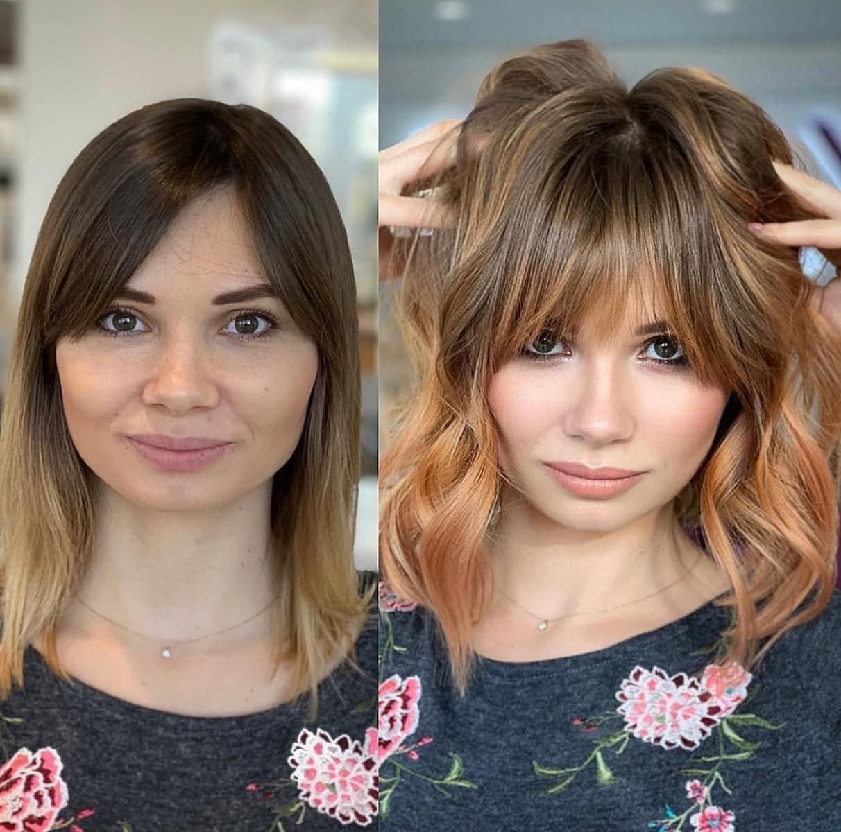 Coiffure pour les visages ronds