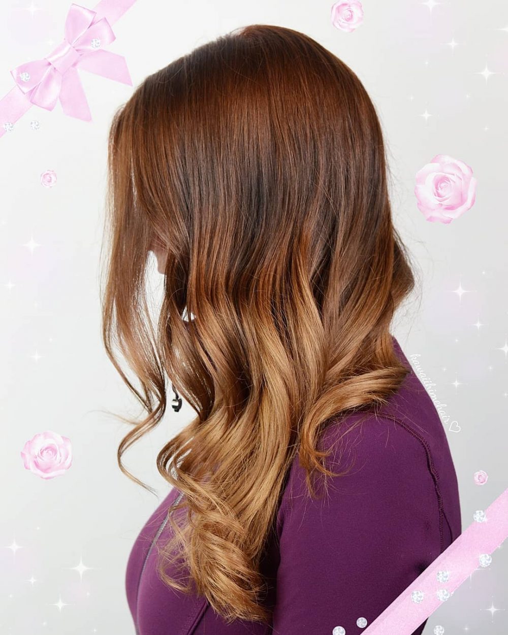 Ombre caramel et blond chaud