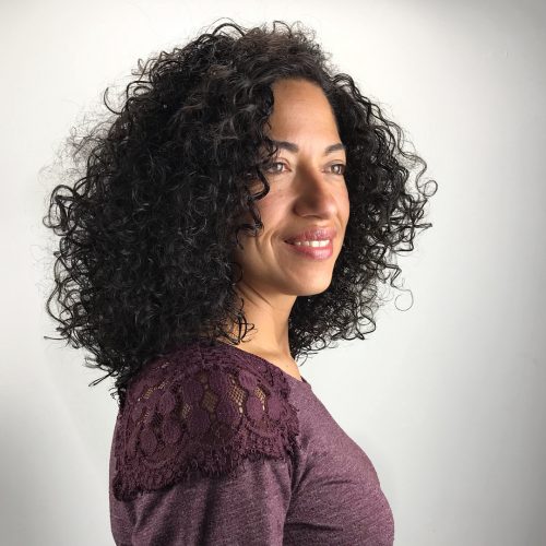 Cheveux longs avec bob bouclé