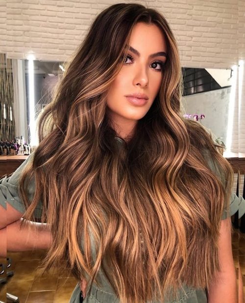 Couleur de cheveux d'automne Caramel et Moka