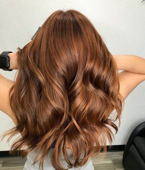 Couleur de cheveux d'automne Pumpkin Spice Hues