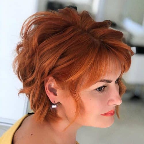 Couleur d'automne orange brûlé et tons auburn.