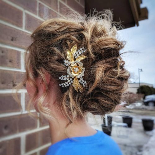 Beautiful Curly French Twist