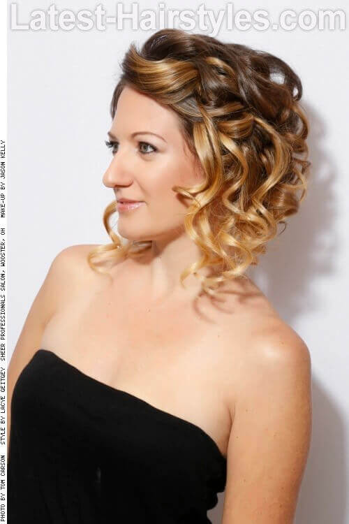 Sweet Simple Curly Updo