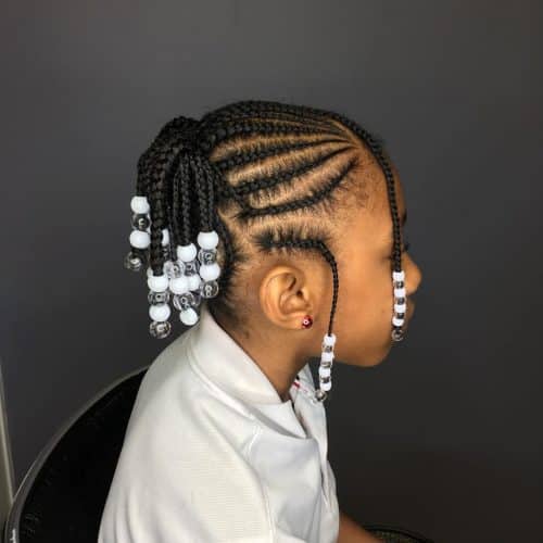 coiffure de tresses courtes pour enfants
