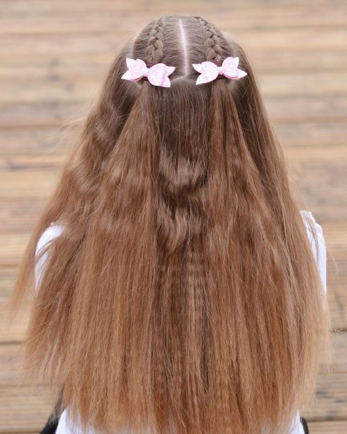 coiffure tressée facile pour les enfants