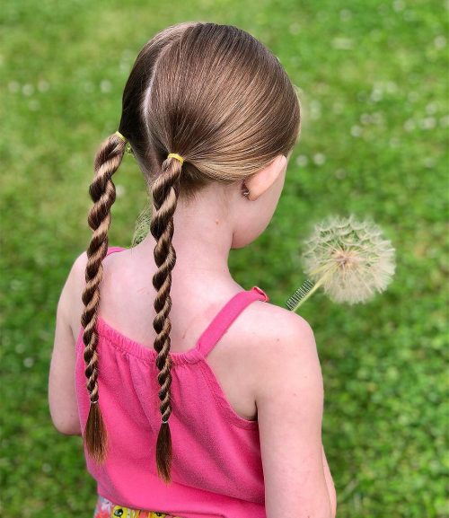 coiffures tresses torsadées pour enfants