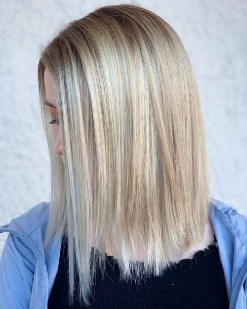 Balayage blond cendré froid