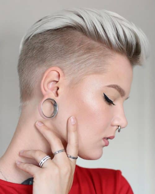 coupe androgyne avec sous-coupe