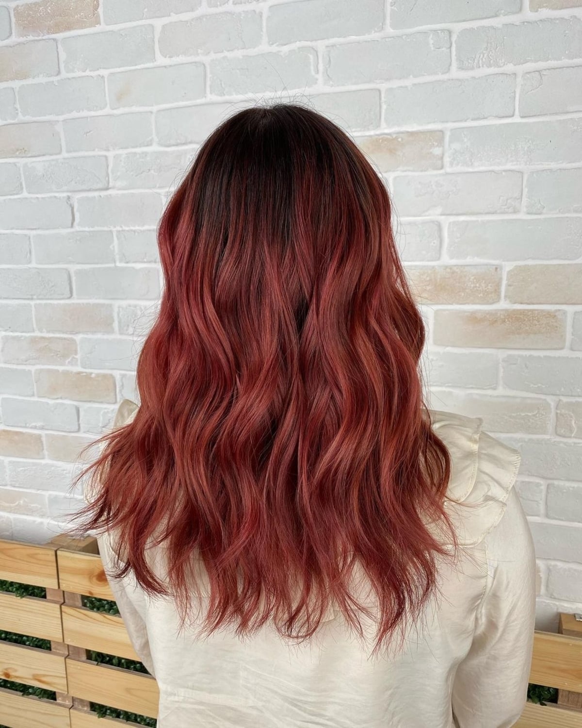Rose délavé rouge