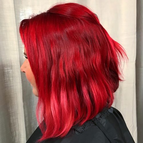 Longueur d'épaule Rouge Auburn vif