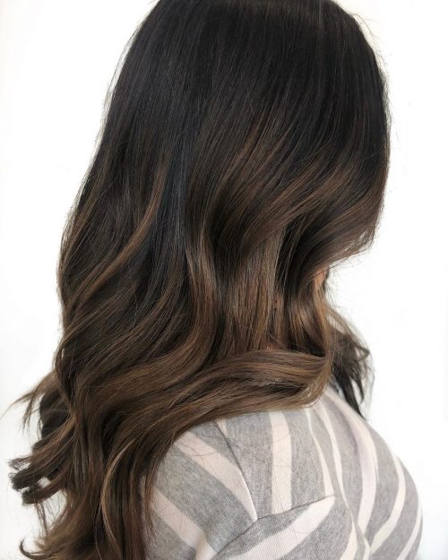 Balayage brun cendré foncé