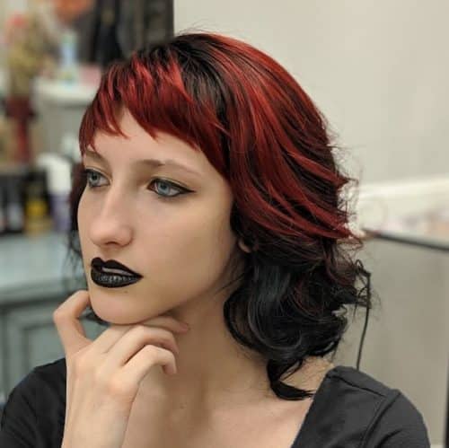 Ombre inversée du rouge au noir