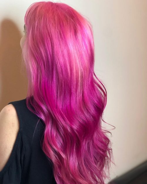 Ombre inversée rose