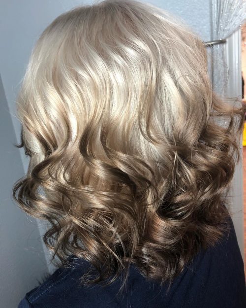 Blanc-Platine Blonde à Brune Bob