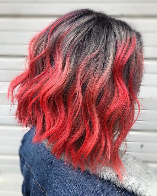 Ombre grise et rouge