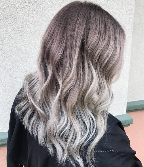 Mèches blondes ombrées pour cheveux châtain clair