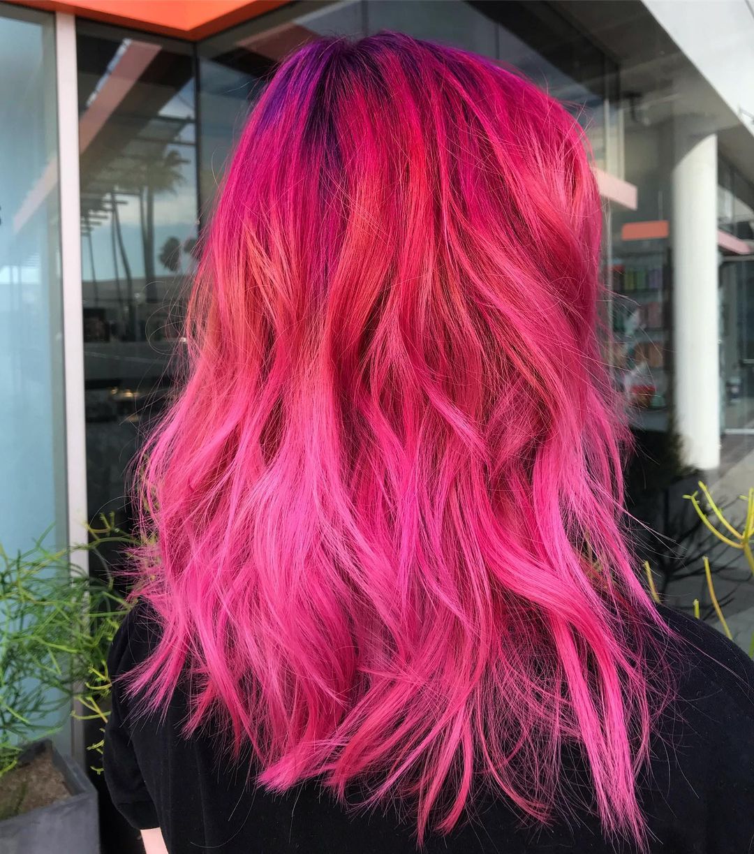 Ombre magenta foncé à clair