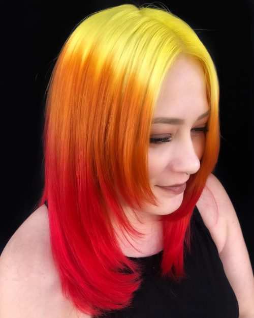 Couleur Ombre Orange, Rouge, Jaune
