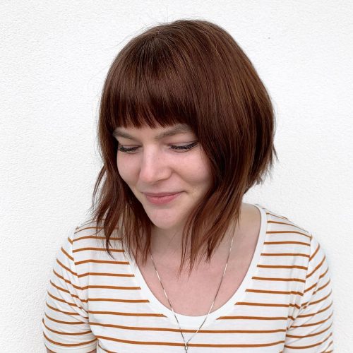 Couleur de cheveux châtain chaud