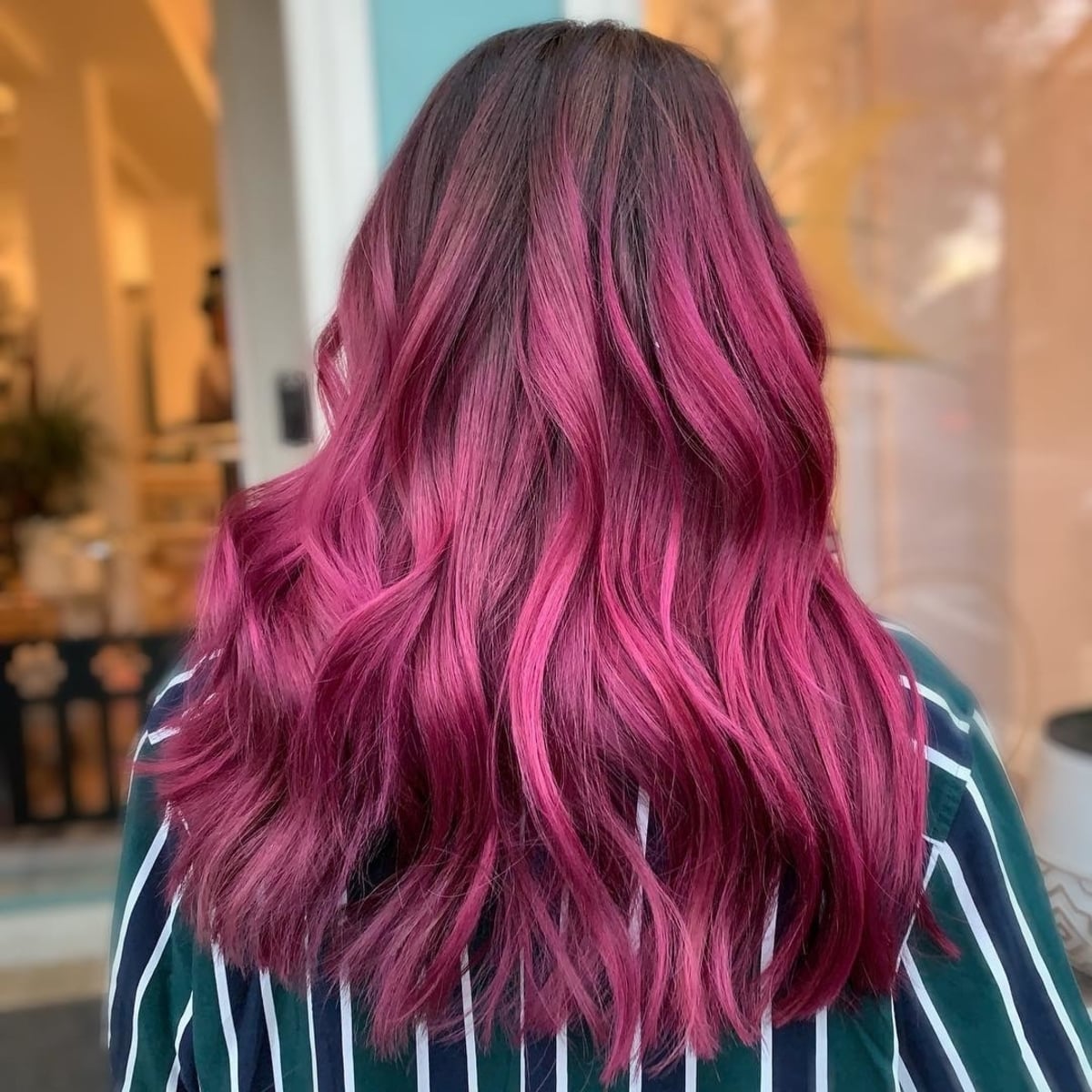 Cheveux prune galaxie