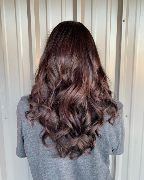 Balayage chocolat et prune