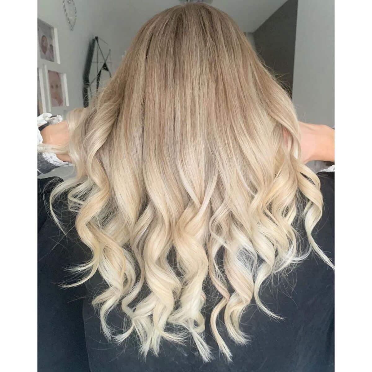 Balayage blond champagne