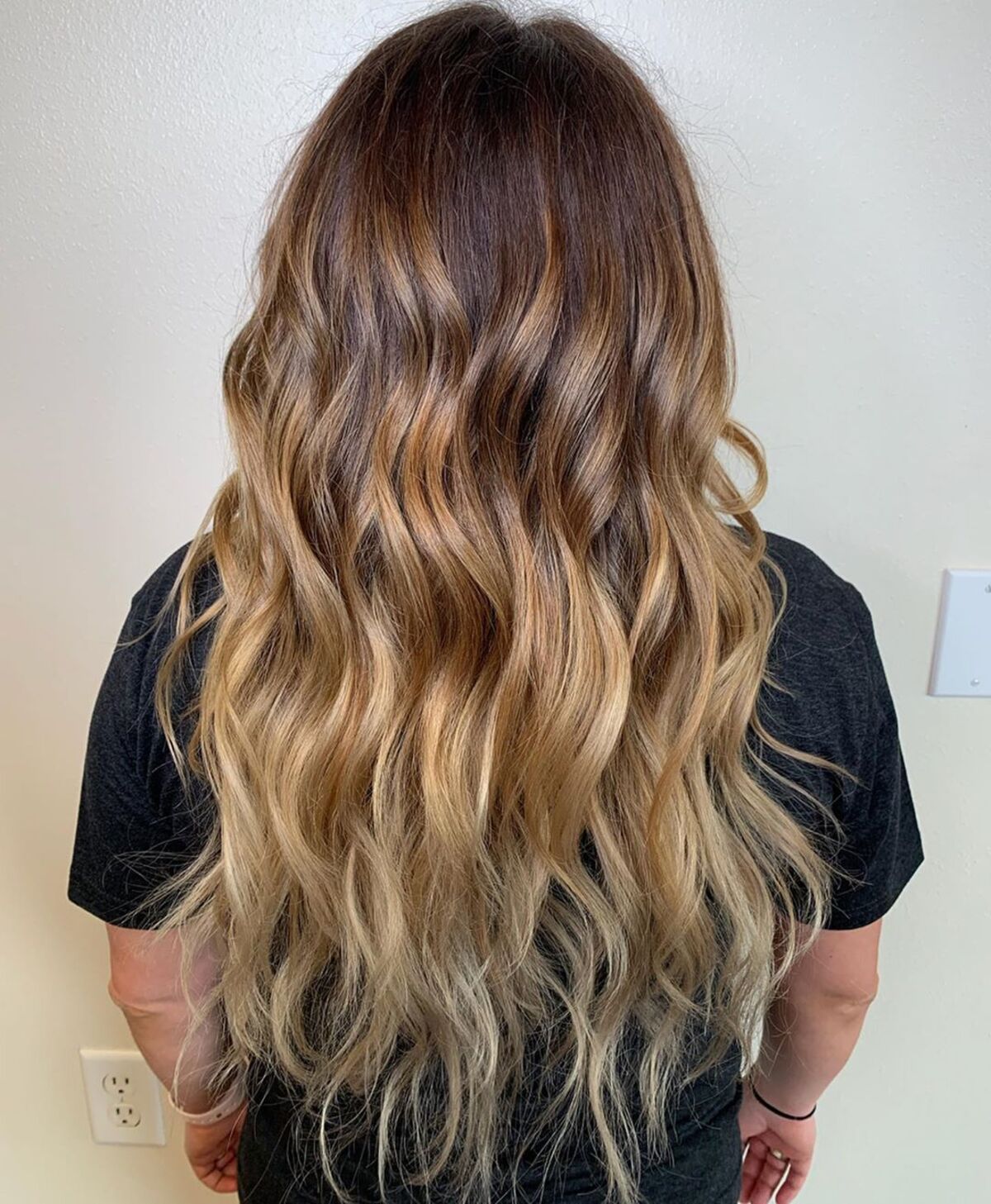 Ombre rouge brun à blond