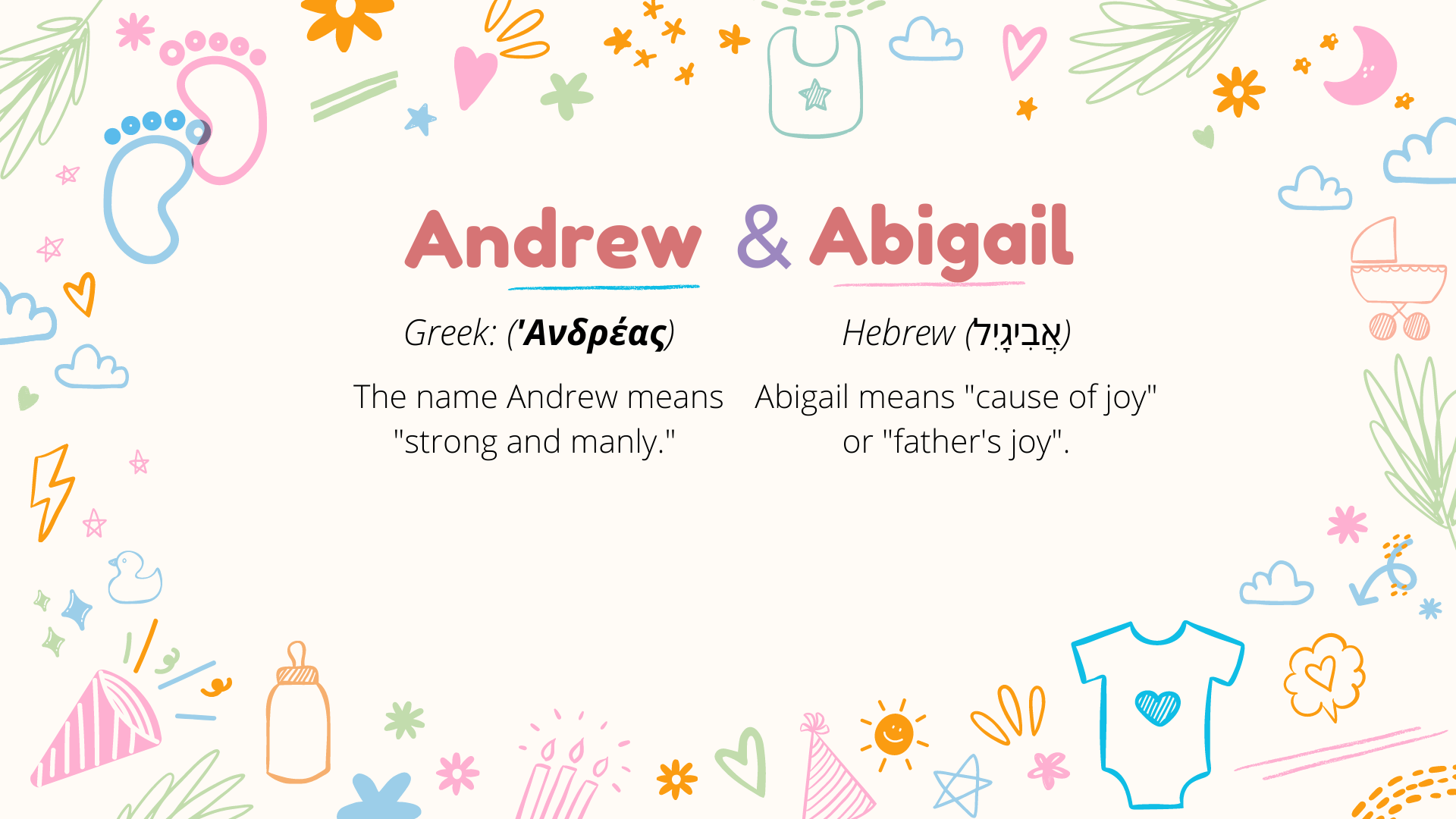 signification des noms andrew et abigail