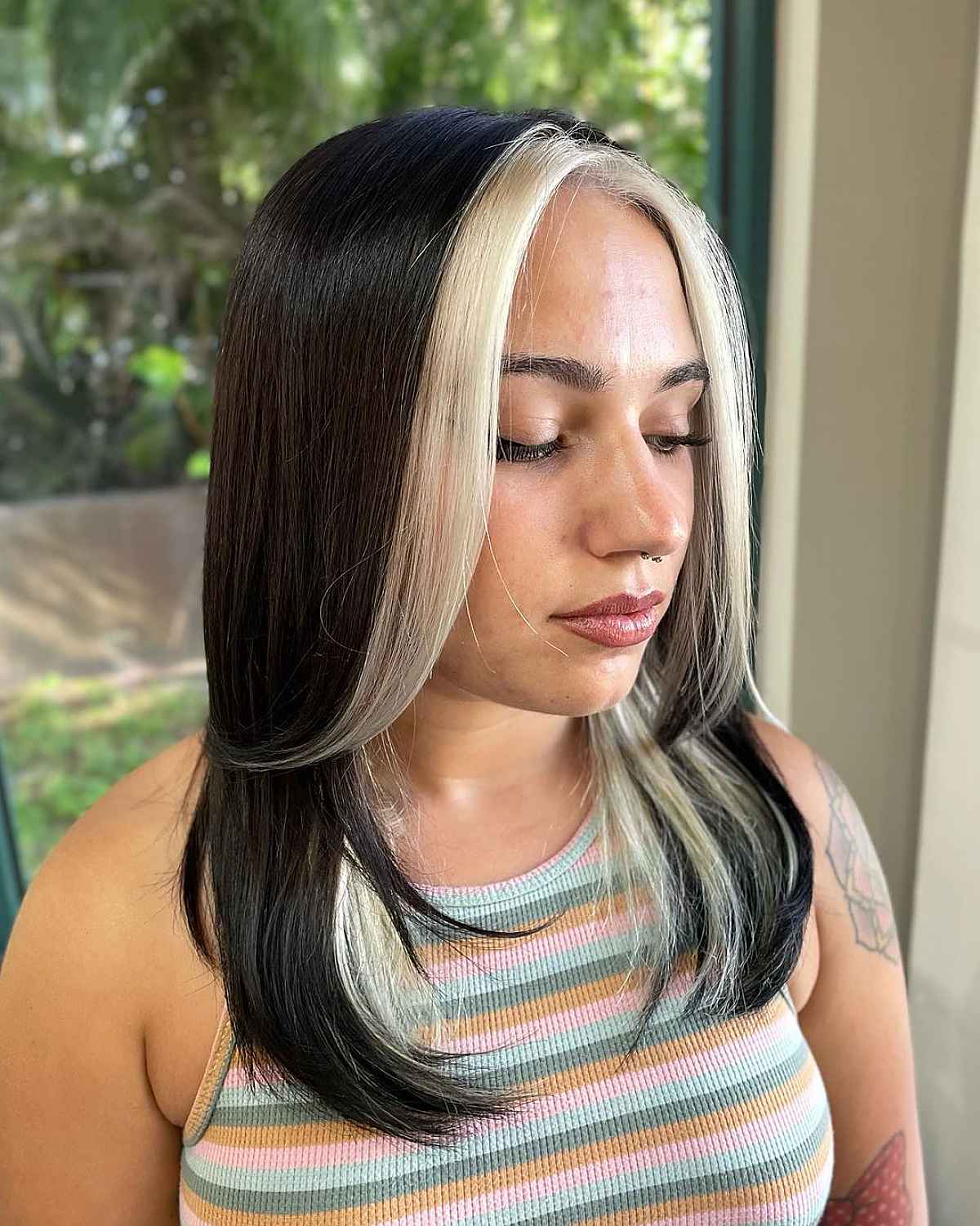 Pièce d'argent épaisse pour cheveux mi-longs