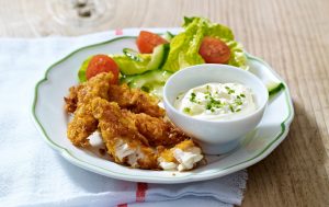 Trempettes de poulet aux cornflakes