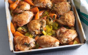 Poulet braisé à la ferme