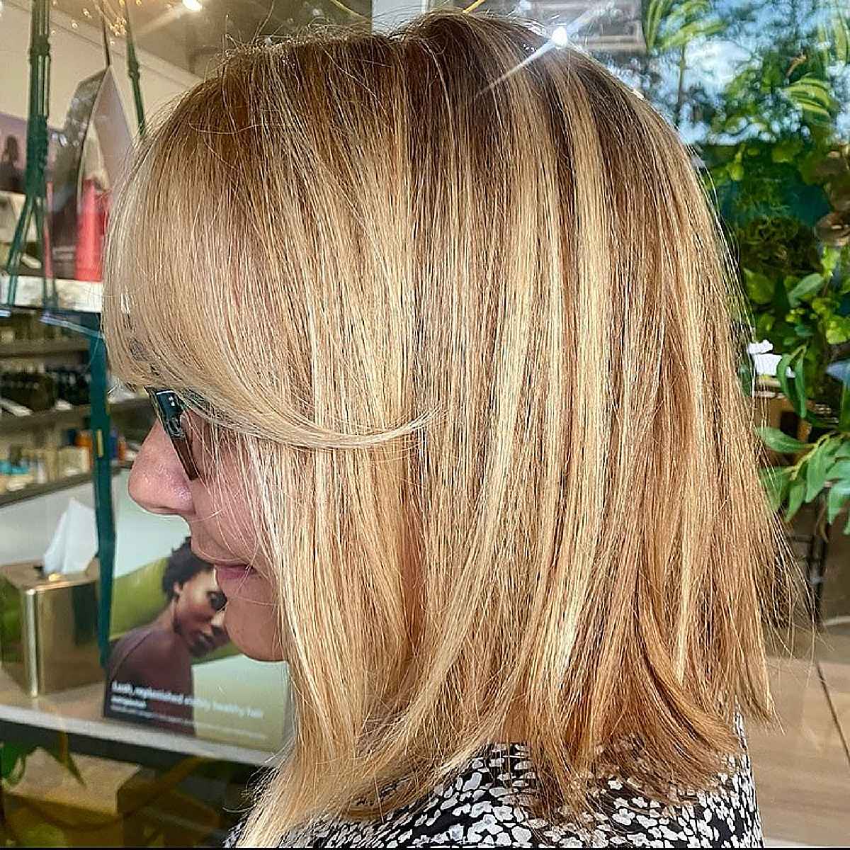Mèches blond doré dimensionnelles