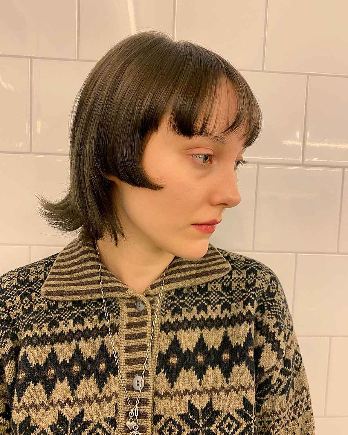 Hime Cut pour un visage ovale