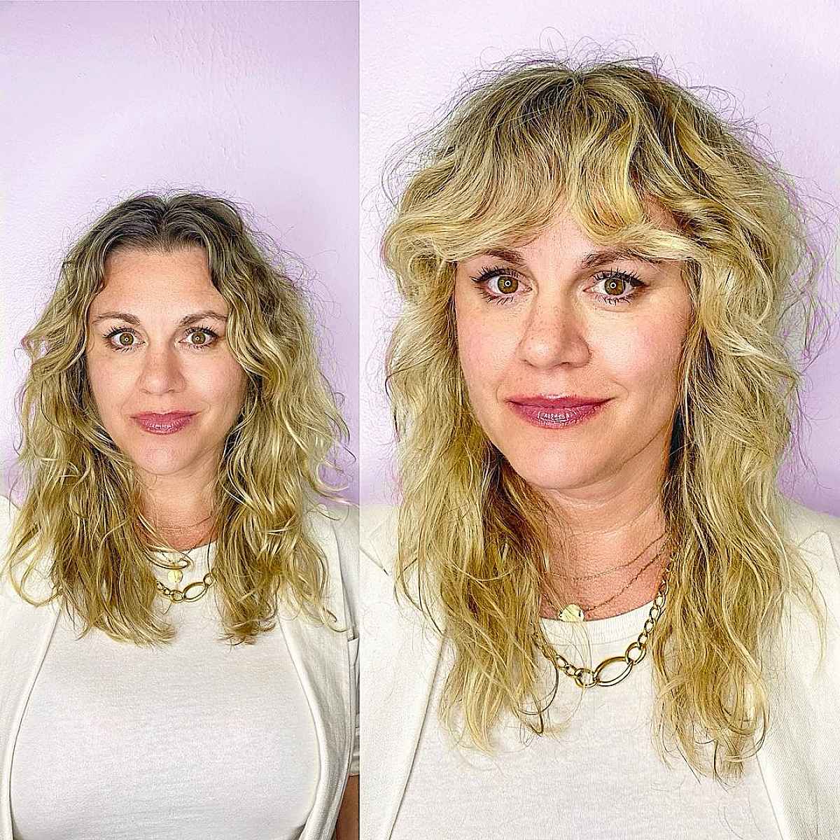 Shag mi-long pour les femmes de plus de 40 ans