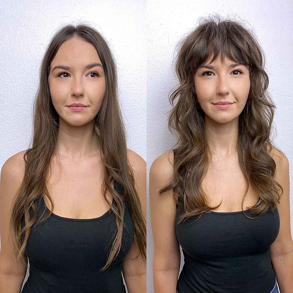 Coupe de cheveux hirsute à faible entretien avec franges