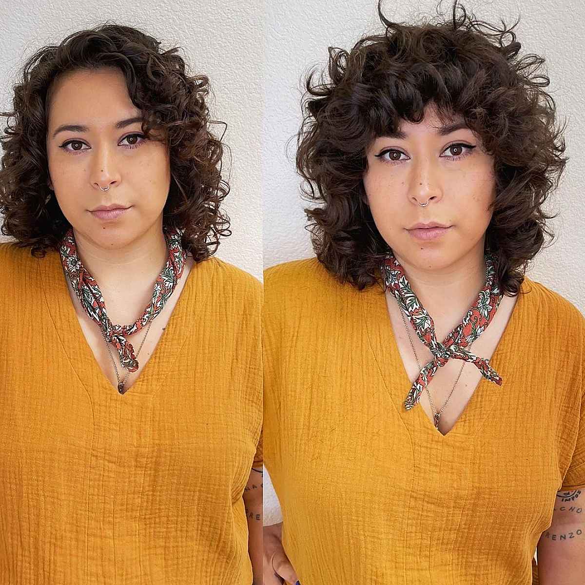 Bob hirsute pour cheveux naturellement bouclés